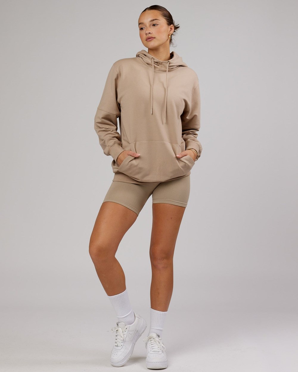 Taupe LSKD Perimeter FLXFleece Hoodie | ZF1790832