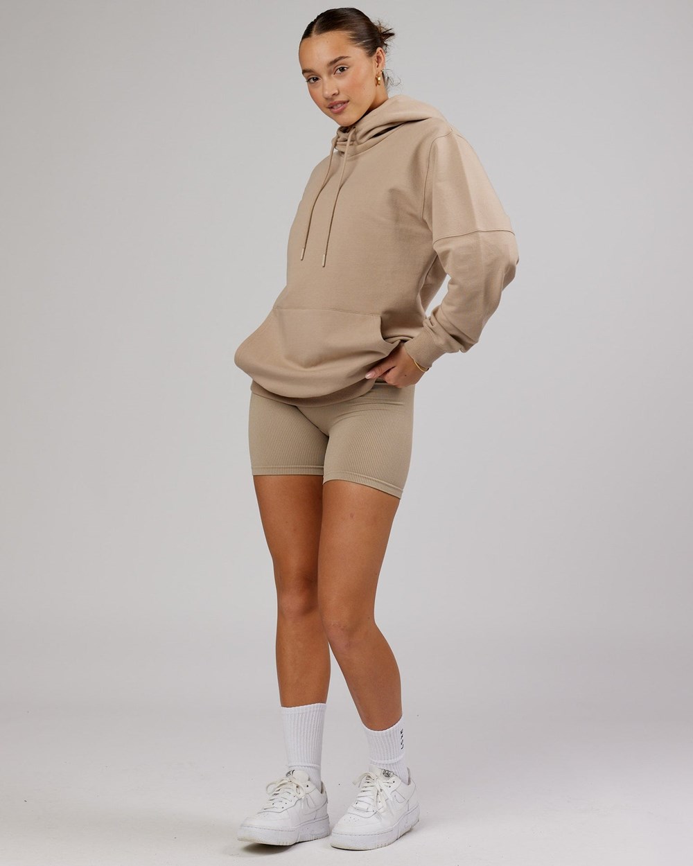 Taupe LSKD Perimeter FLXFleece Hoodie | ZF1790832