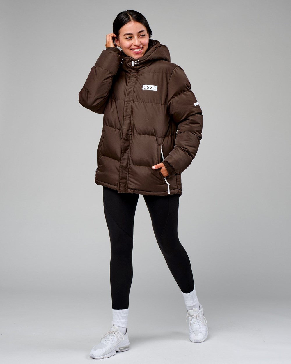 Walnut LSKD Roasted Puffer Jacket Oversize 22 | QL2948370