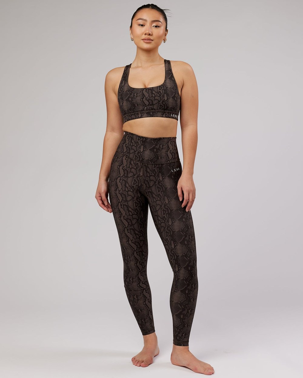 Walnut Snakeskin LSKD Base Full Length Legging | JK5980271