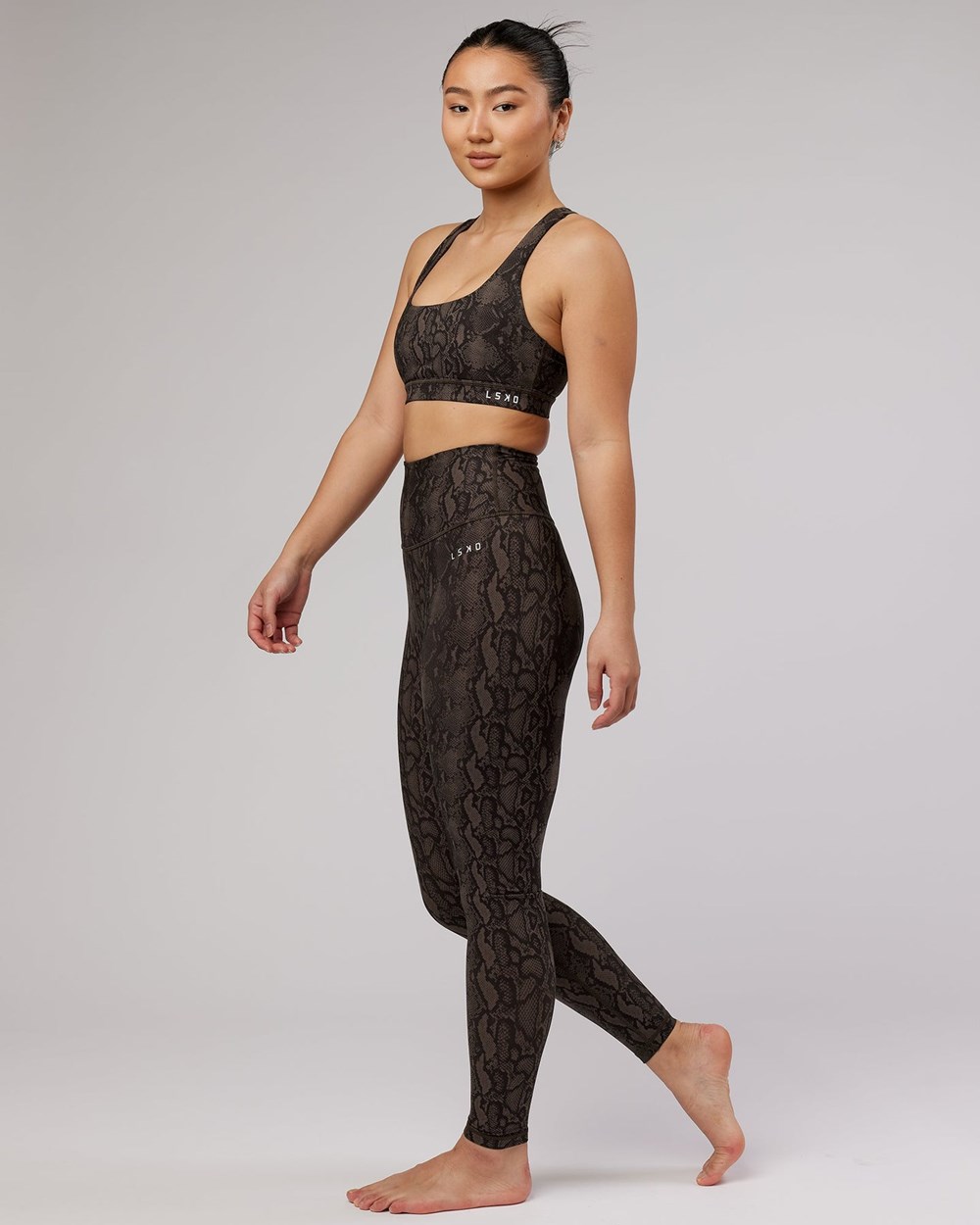 Walnut Snakeskin LSKD Base Full Length Legging | JK5980271