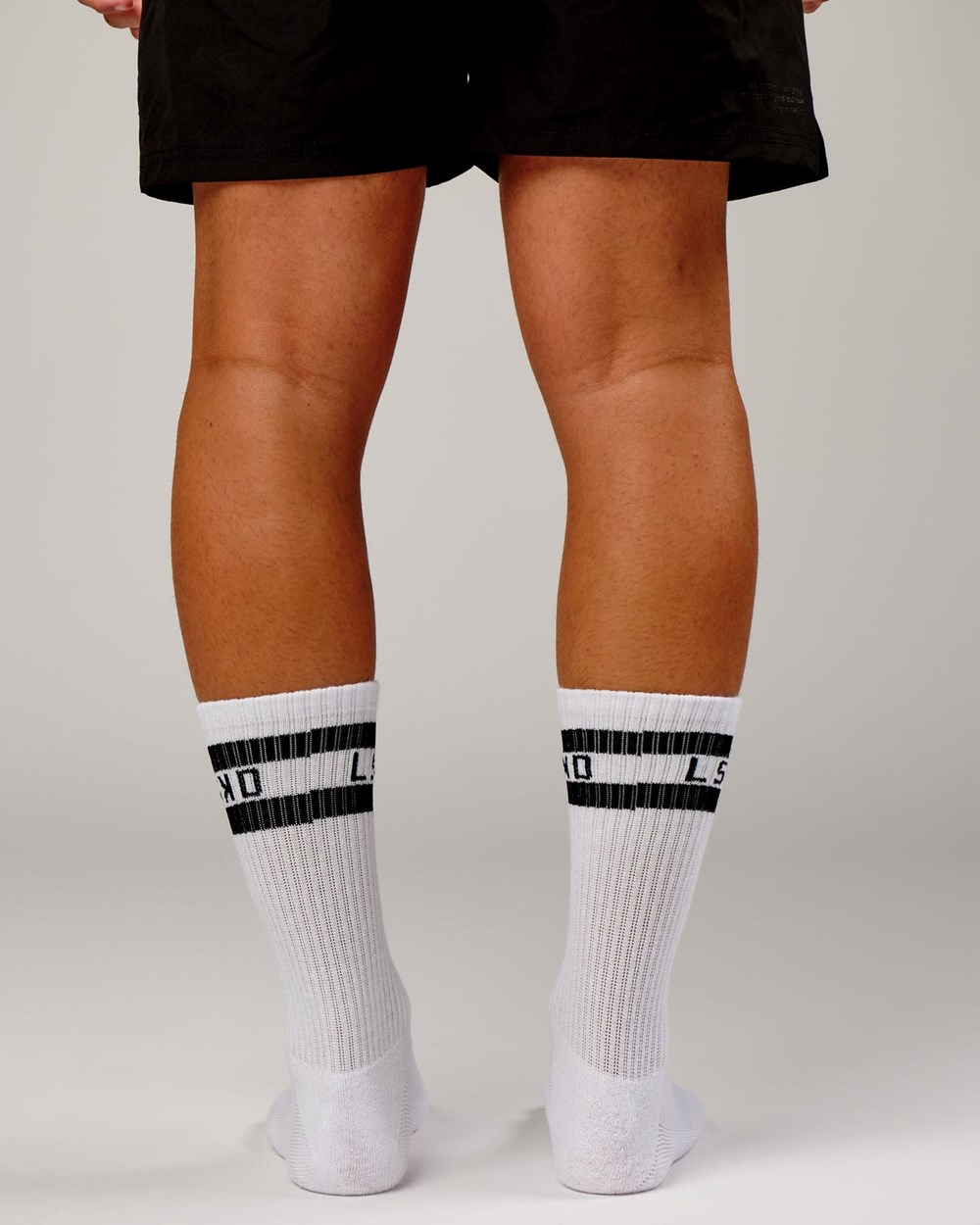 White / Black LSKD A-Line Crew Sock | XZ1069834