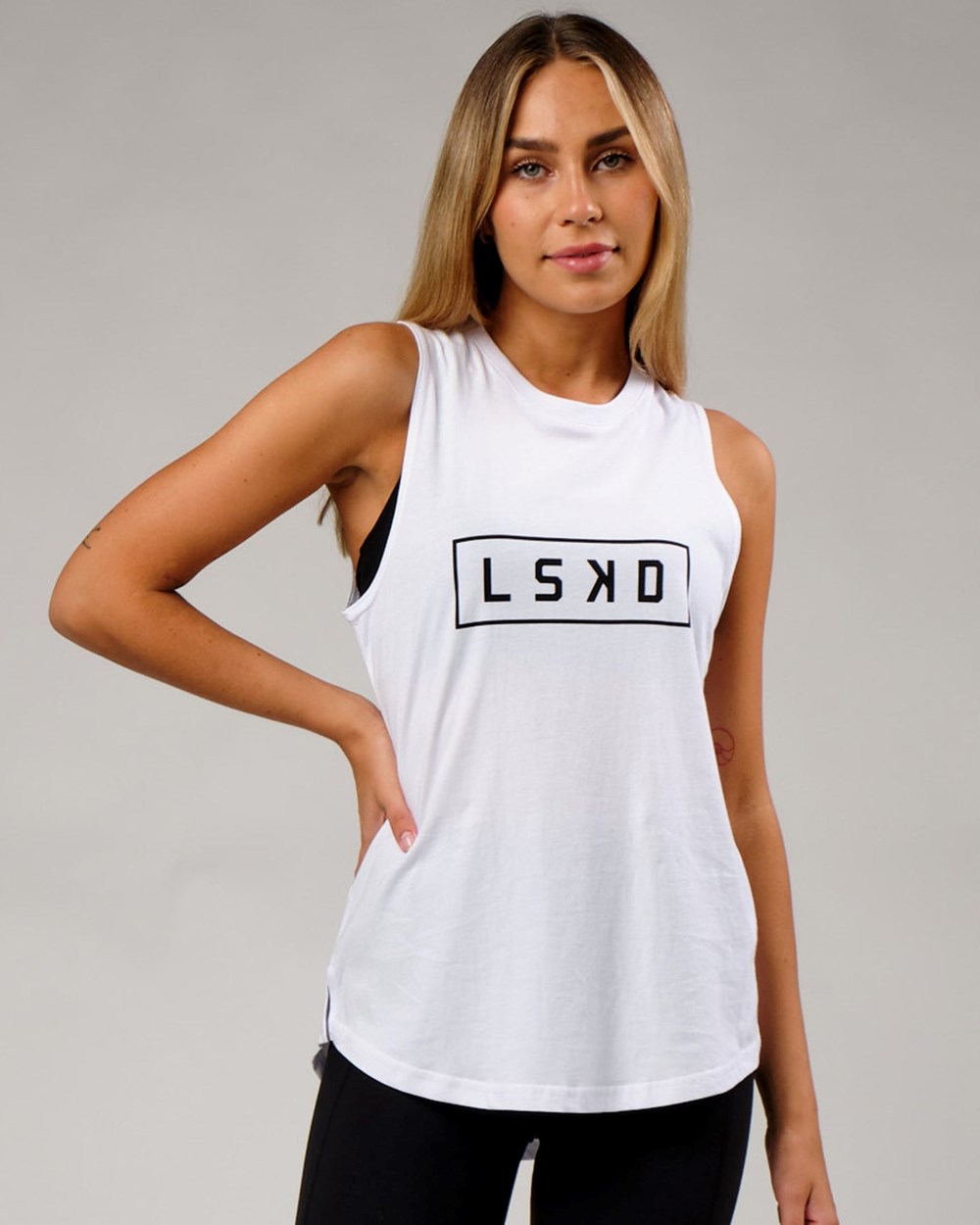 White / Black LSKD Luna Tank | LZ5837629