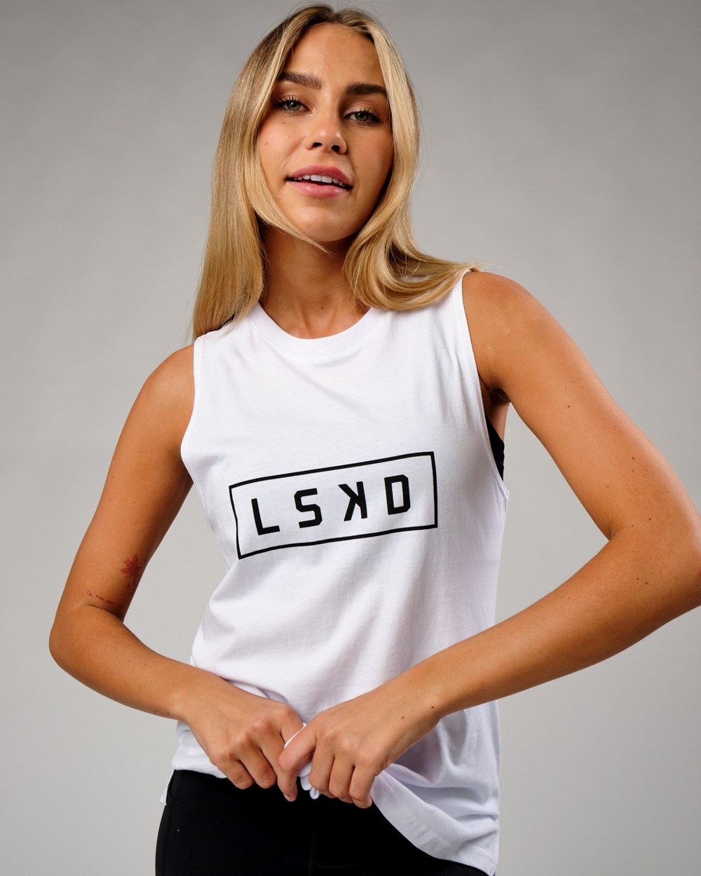 White / Black LSKD Luna Tank | LZ5837629