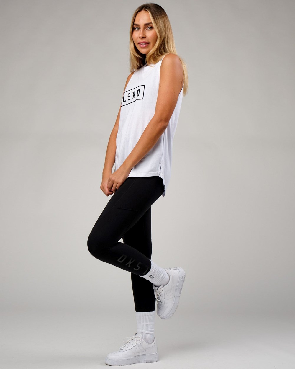 White / Black LSKD Luna Tank | LZ5837629