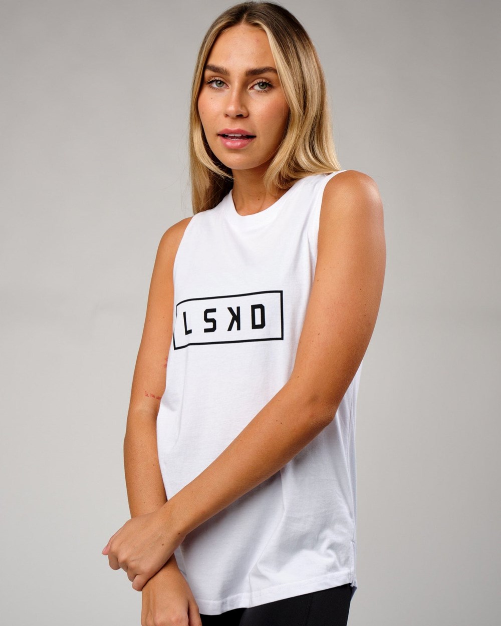 White / Black LSKD Luna Tank | LZ5837629