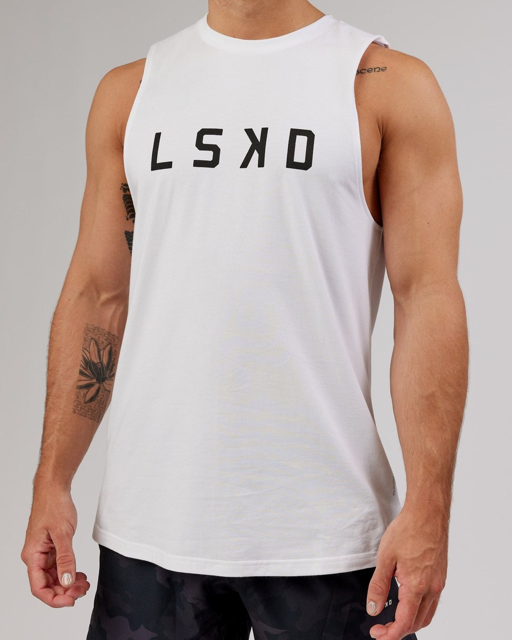 White / Black LSKD Power FLXDRY Training Fit Tank | FA8160749