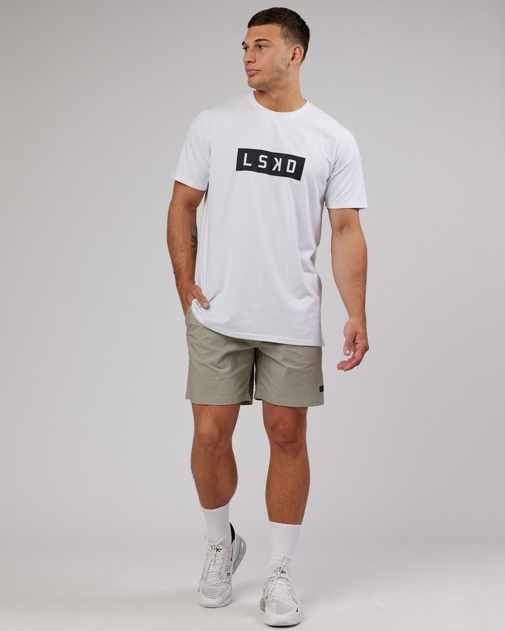 White / Black LSKD Strength FLXCotton Tee | MN2305167