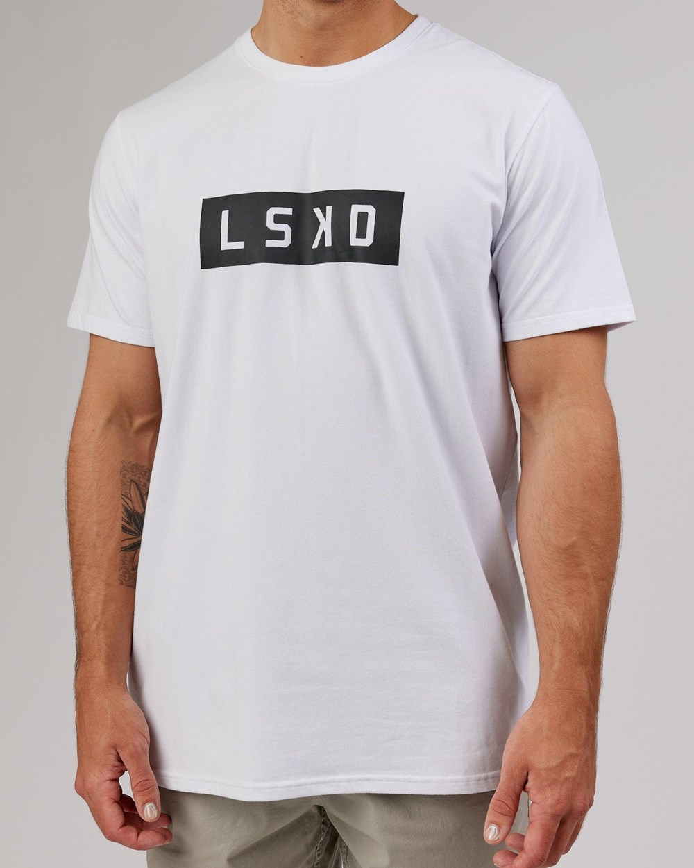 White / Black LSKD Strength FLXCotton Tee | MN2305167