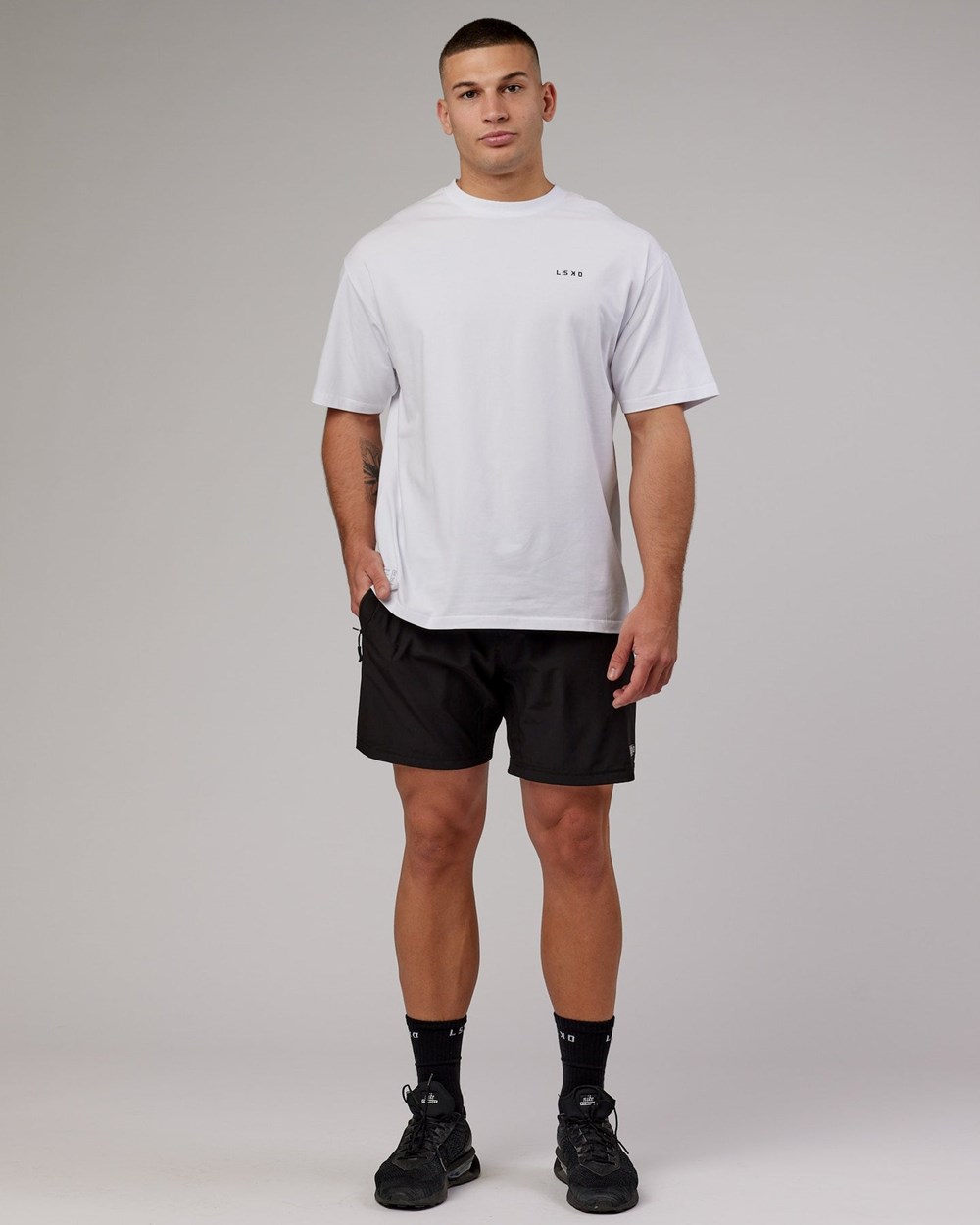 White / Black LSKD VS6 FLXCotton Tee Oversize | GS5762034