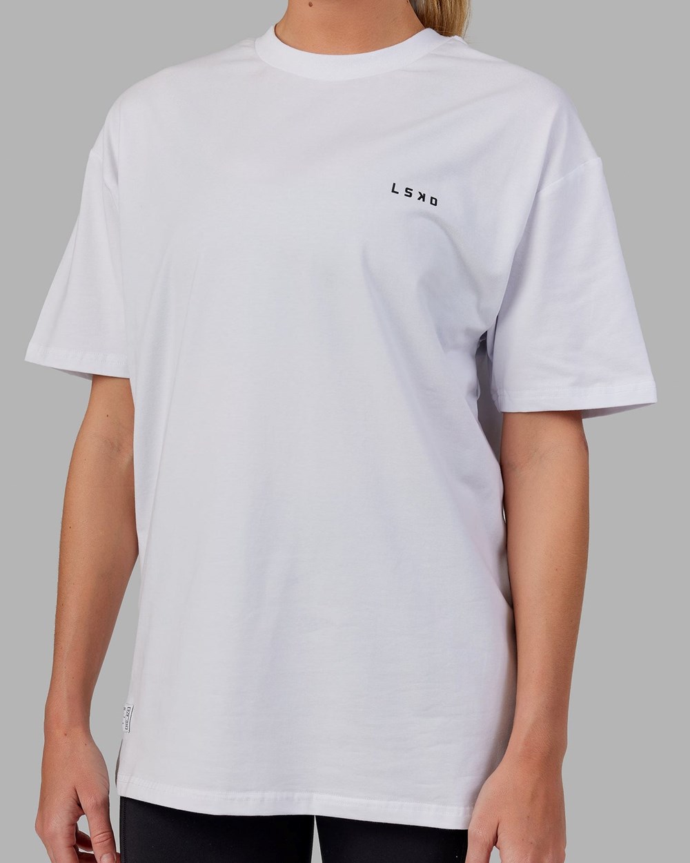 White / Black LSKD VS6 FLXCotton Tee Oversize | VH7983524