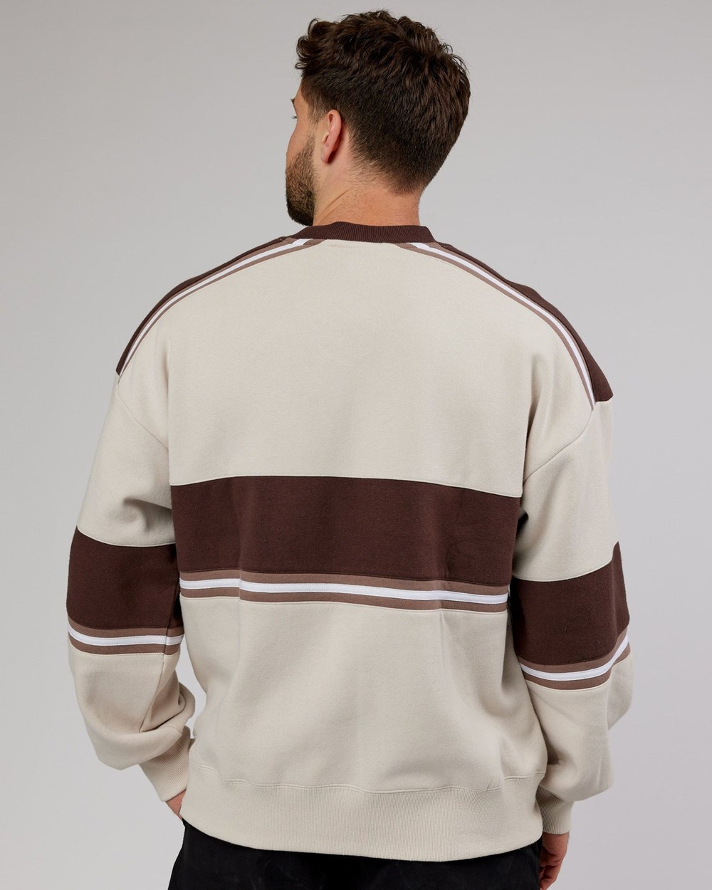 White / Deep Taupe LSKD A-Team Sweater Oversize | FM1578403