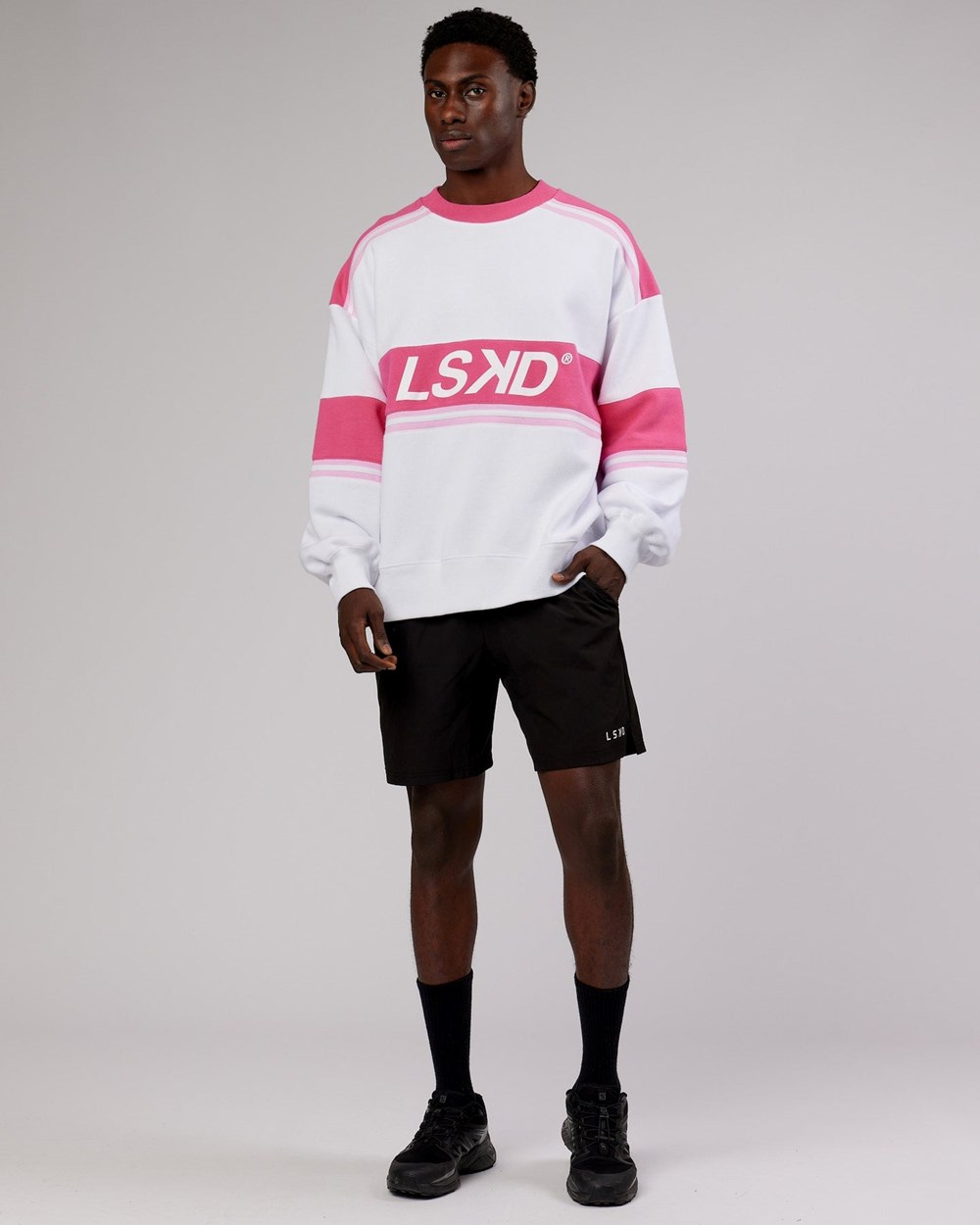 White / Flamingo LSKD A-Team Sweater Oversize | OX5694317