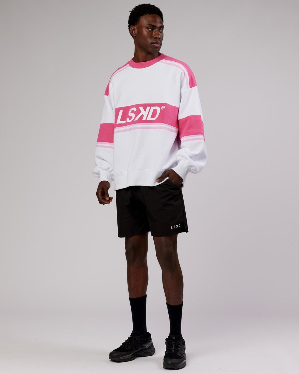 White / Flamingo LSKD A-Team Sweater Oversize | OX5694317