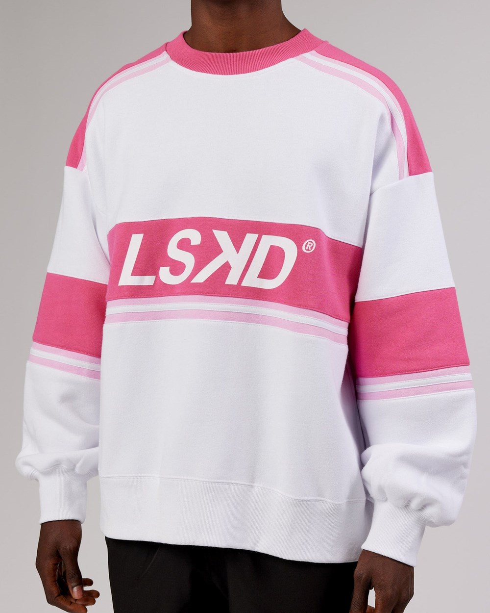 White / Flamingo LSKD A-Team Sweater Oversize | OX5694317