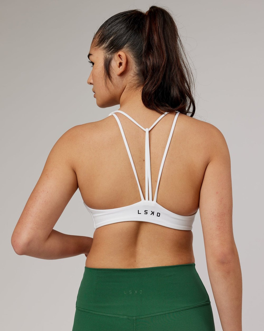 White LSKD Agile Sports Bra | GA2087163