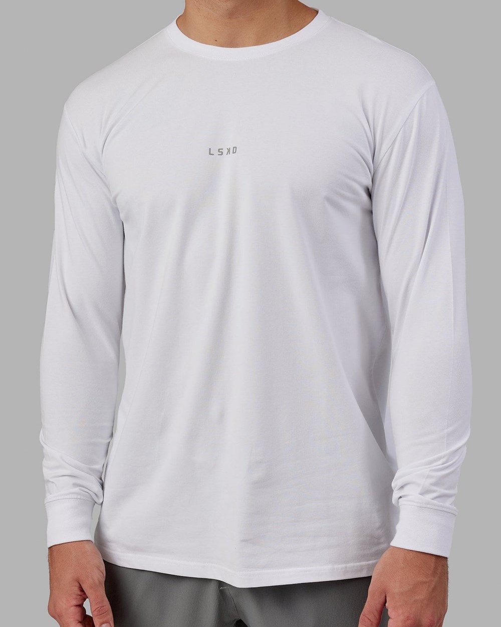 White LSKD Base FLXCotton LS Tee | MB3798021