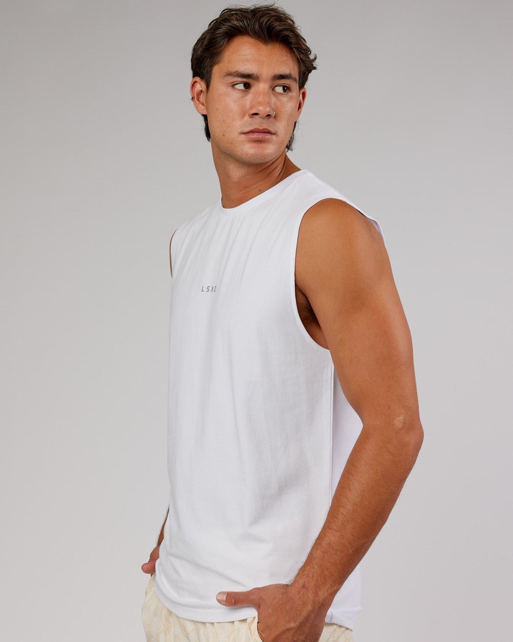 White LSKD Base FLXCotton Tank | JW1729308