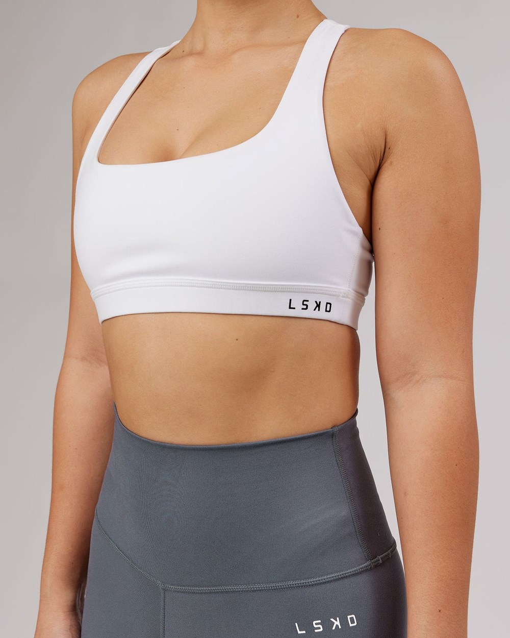 White LSKD Base Sports Bra | VI5039287