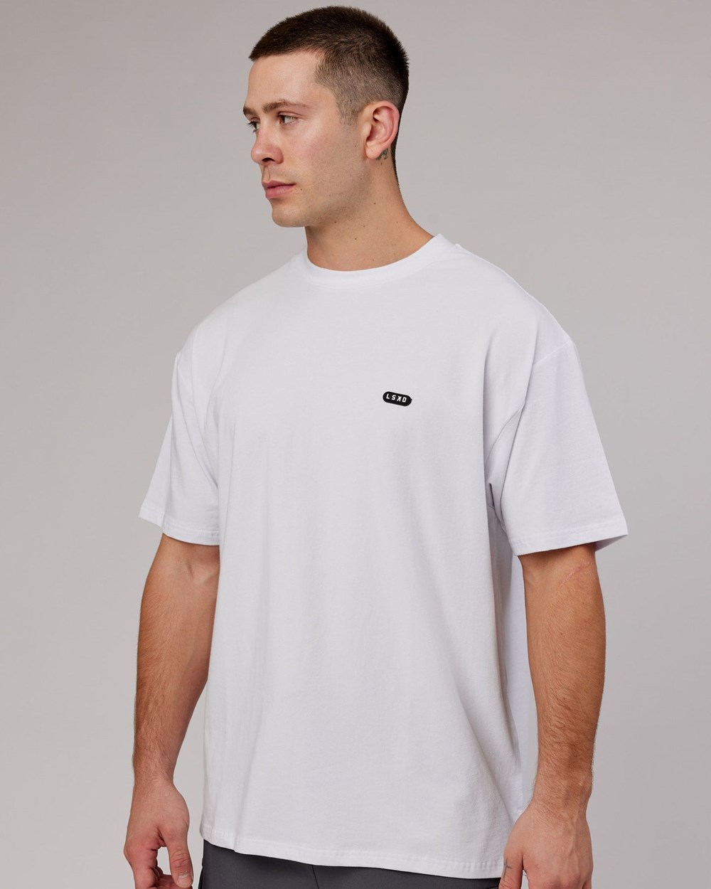 White LSKD Capsule FLXCotton Tee Oversize | VQ6502138