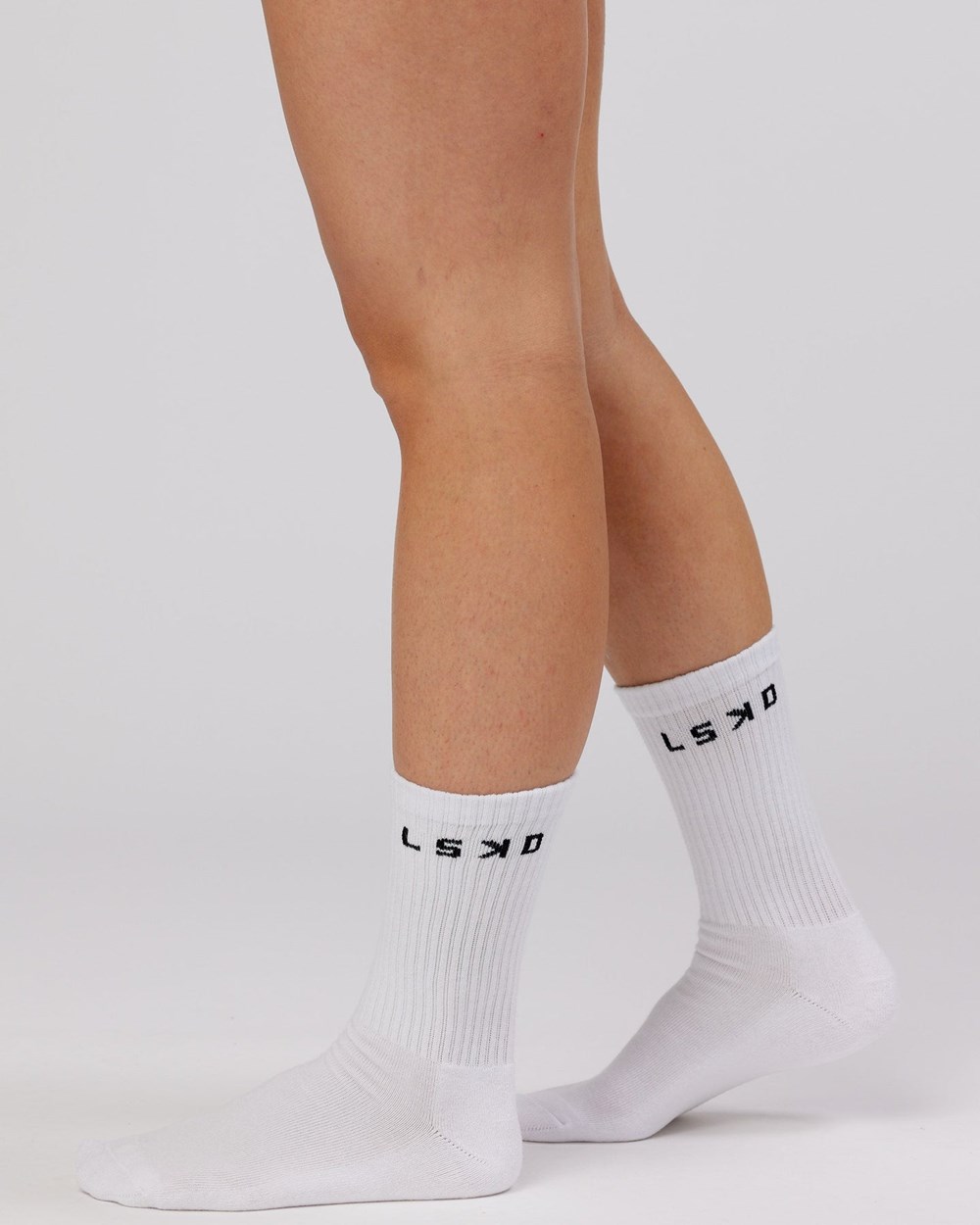 White LSKD Daily 3 Pack Crew Sock | ZP7925860