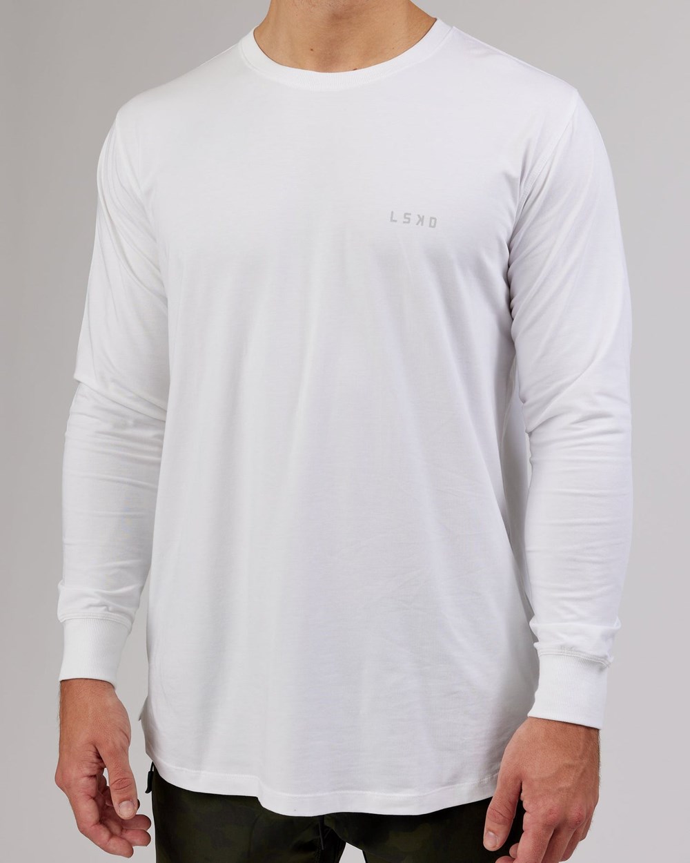 White LSKD Deluxe PimaFLX LS Tee | XP1793502