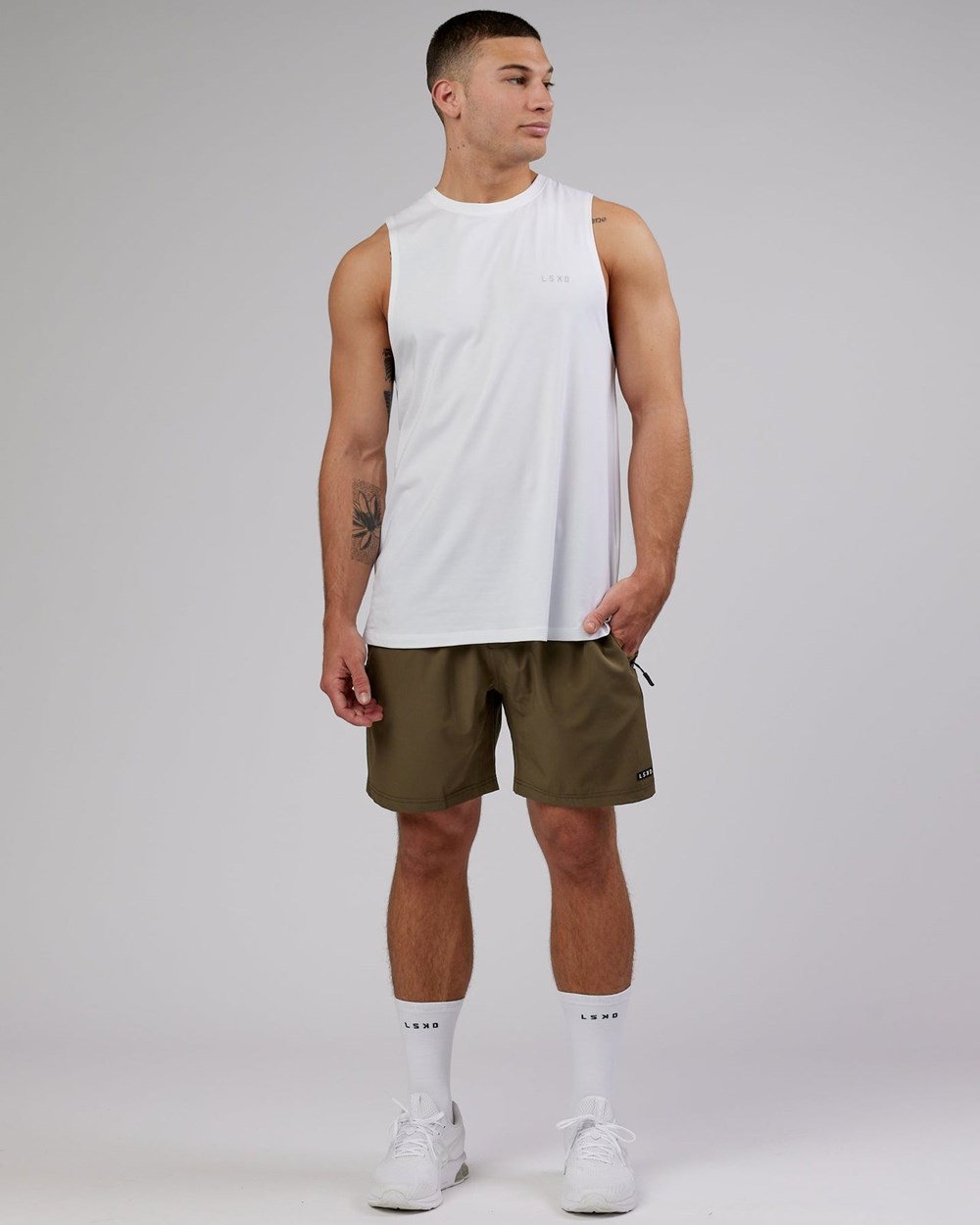 White LSKD Deluxe PimaFLX Tank | AZ0416528