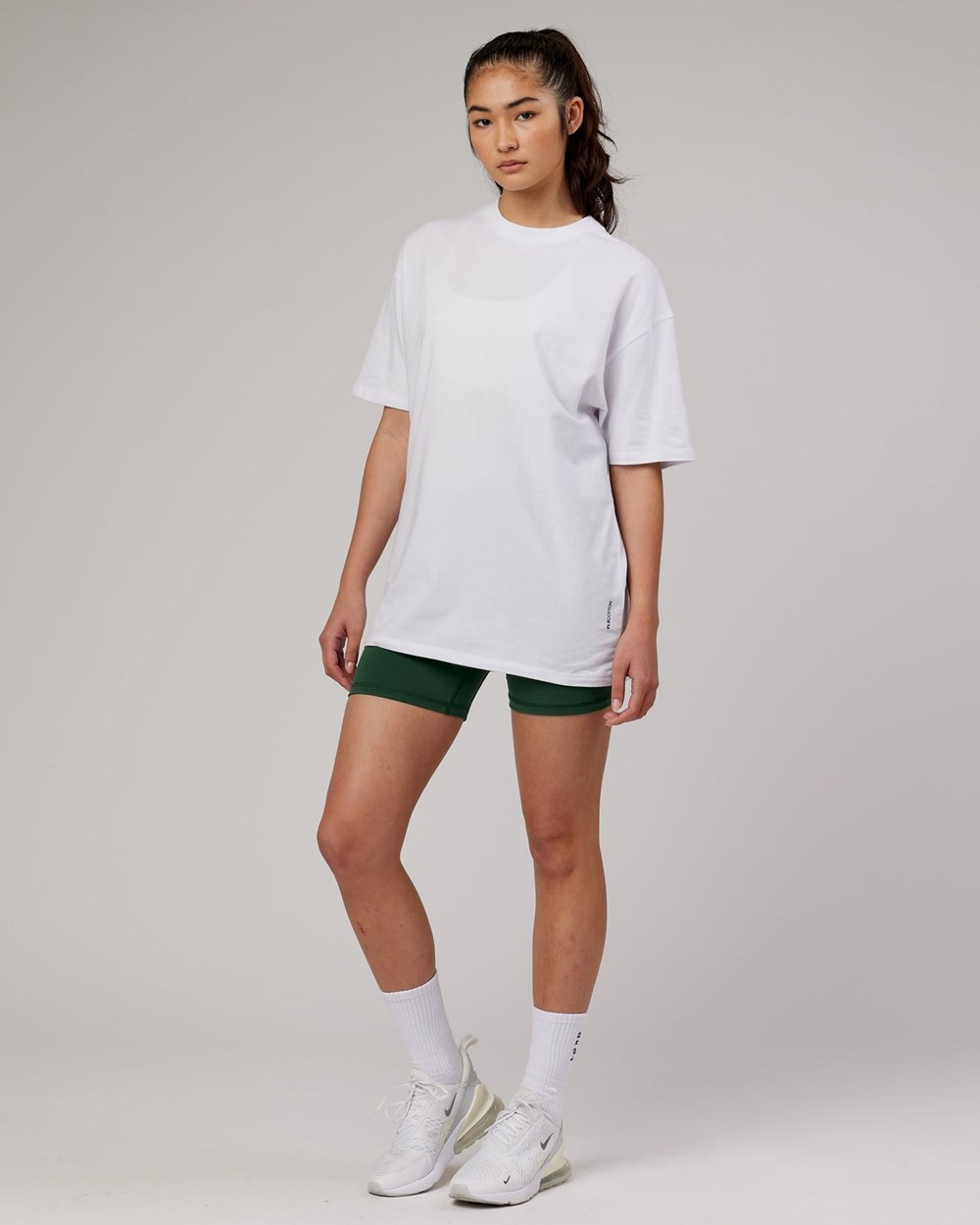 White LSKD DownLow FLXCotton Oversize Tee | ZD0561239