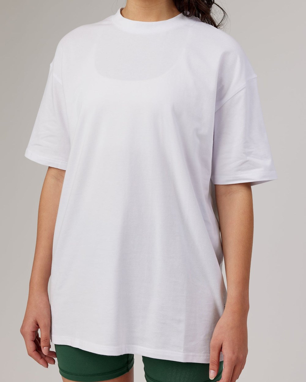 White LSKD DownLow FLXCotton Oversize Tee | ZD0561239