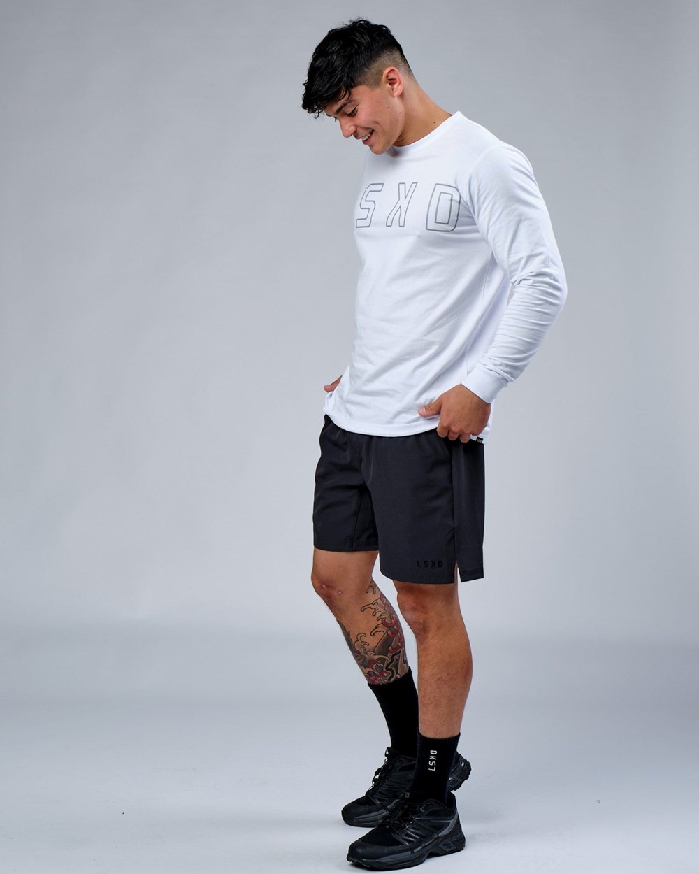 White LSKD Expand FLXCotton LS Tee | AG9306574