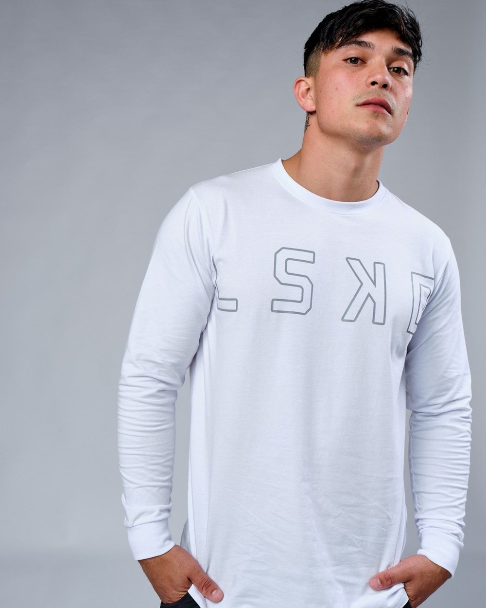 White LSKD Expand FLXCotton LS Tee | AG9306574