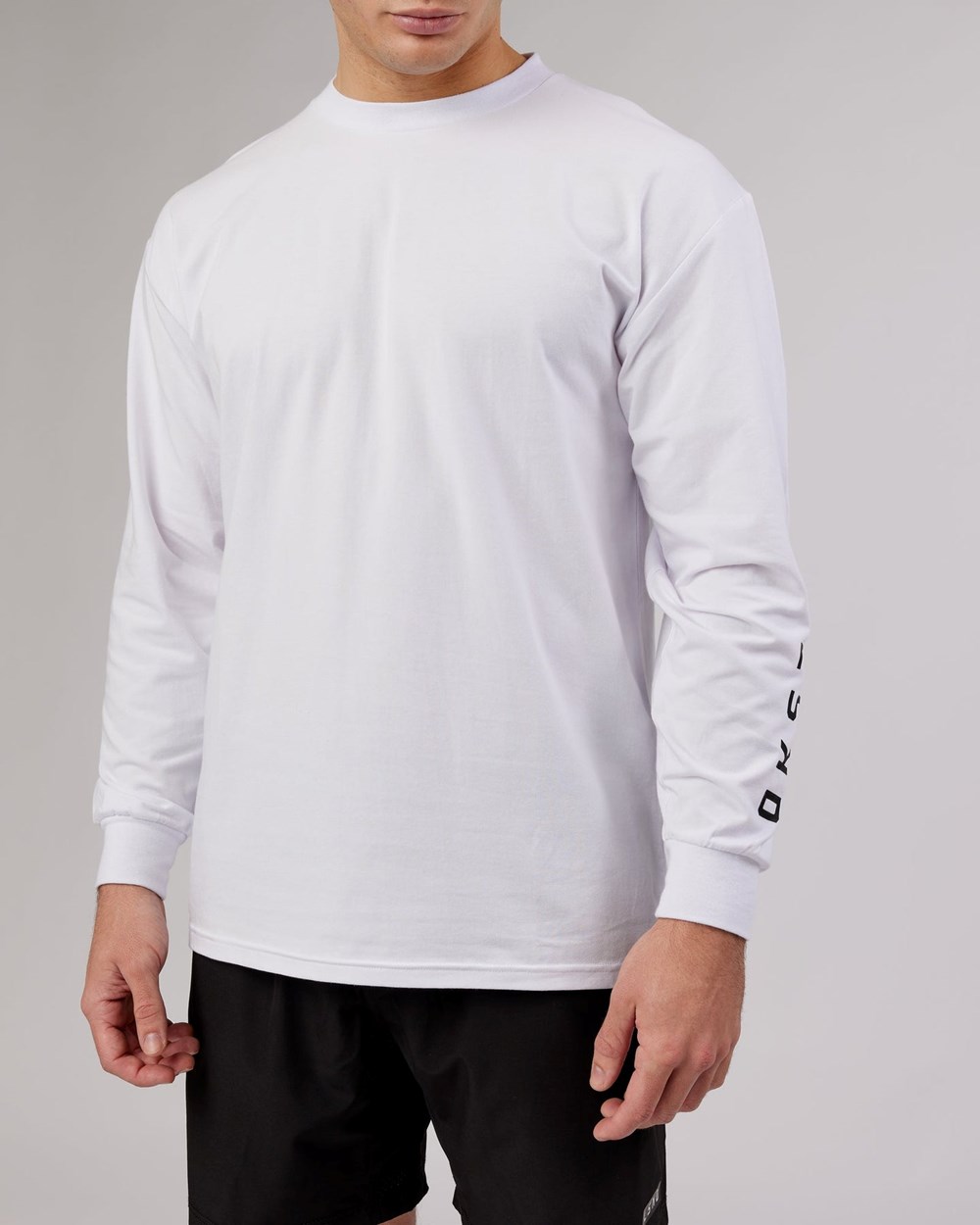 White LSKD Extensor FLXCotton Long Sleeve Tee Oversize | DI5129067