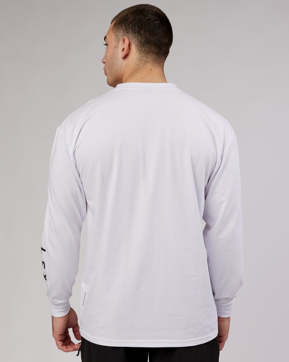 White LSKD Extensor FLXCotton Long Sleeve Tee Oversize | DI5129067