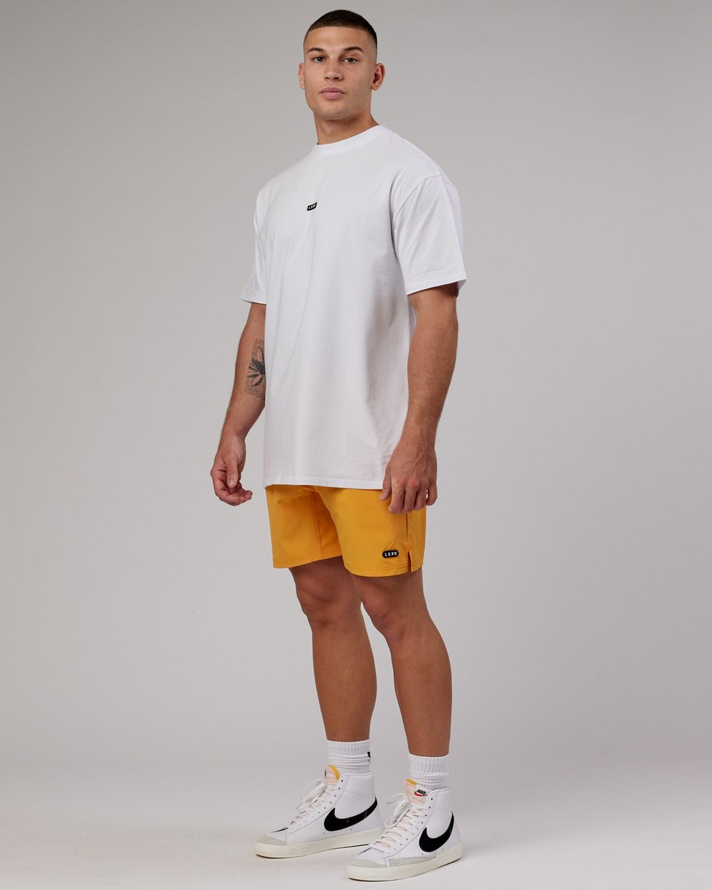 White LSKD Fundamental FLXCotton Tee Longline Oversize | FM7653418