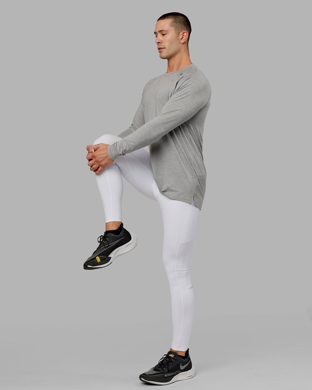 White LSKD Mens Perform Full Length Tight | BY4926058