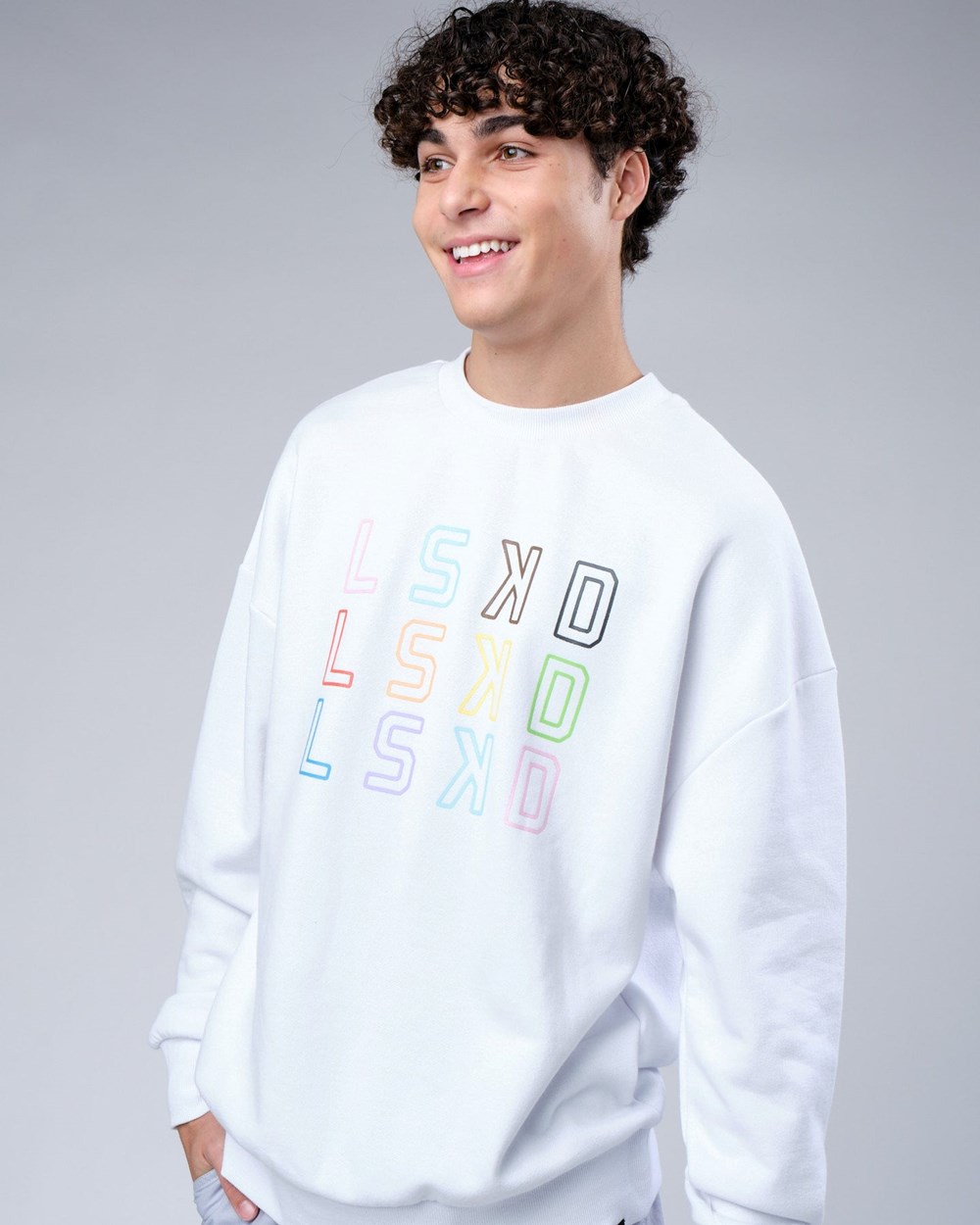 White LSKD Progress Sweater Oversize | GW3490568