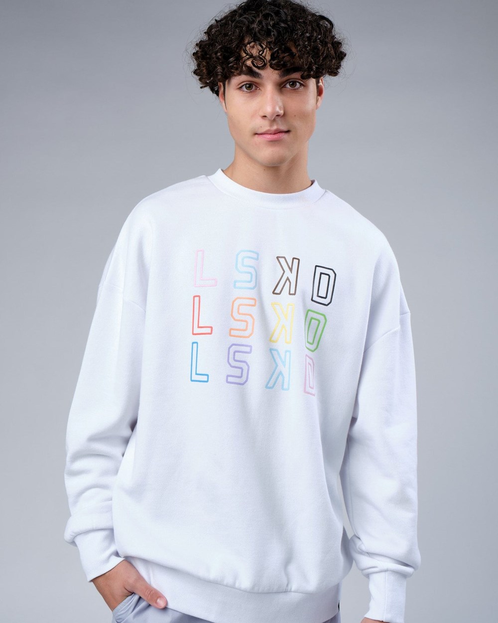 White LSKD Progress Sweater Oversize | GW3490568