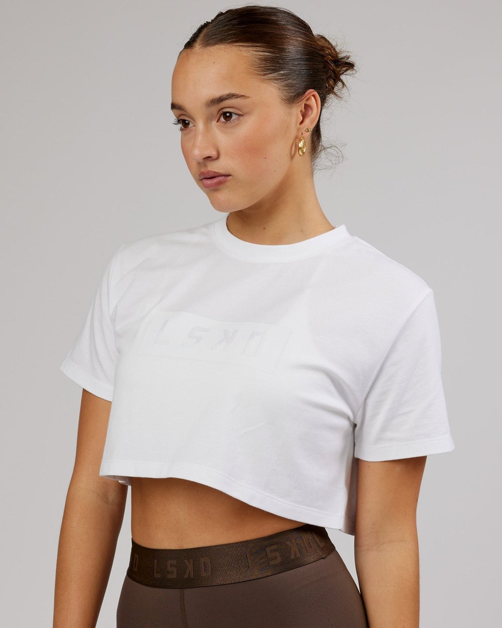 White LSKD Rapid FLXDRY Cropped Tee | JI0695318