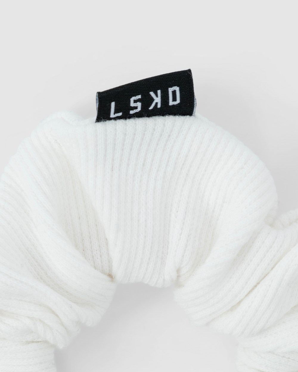 White LSKD Rib Scrunchie | PT9435160