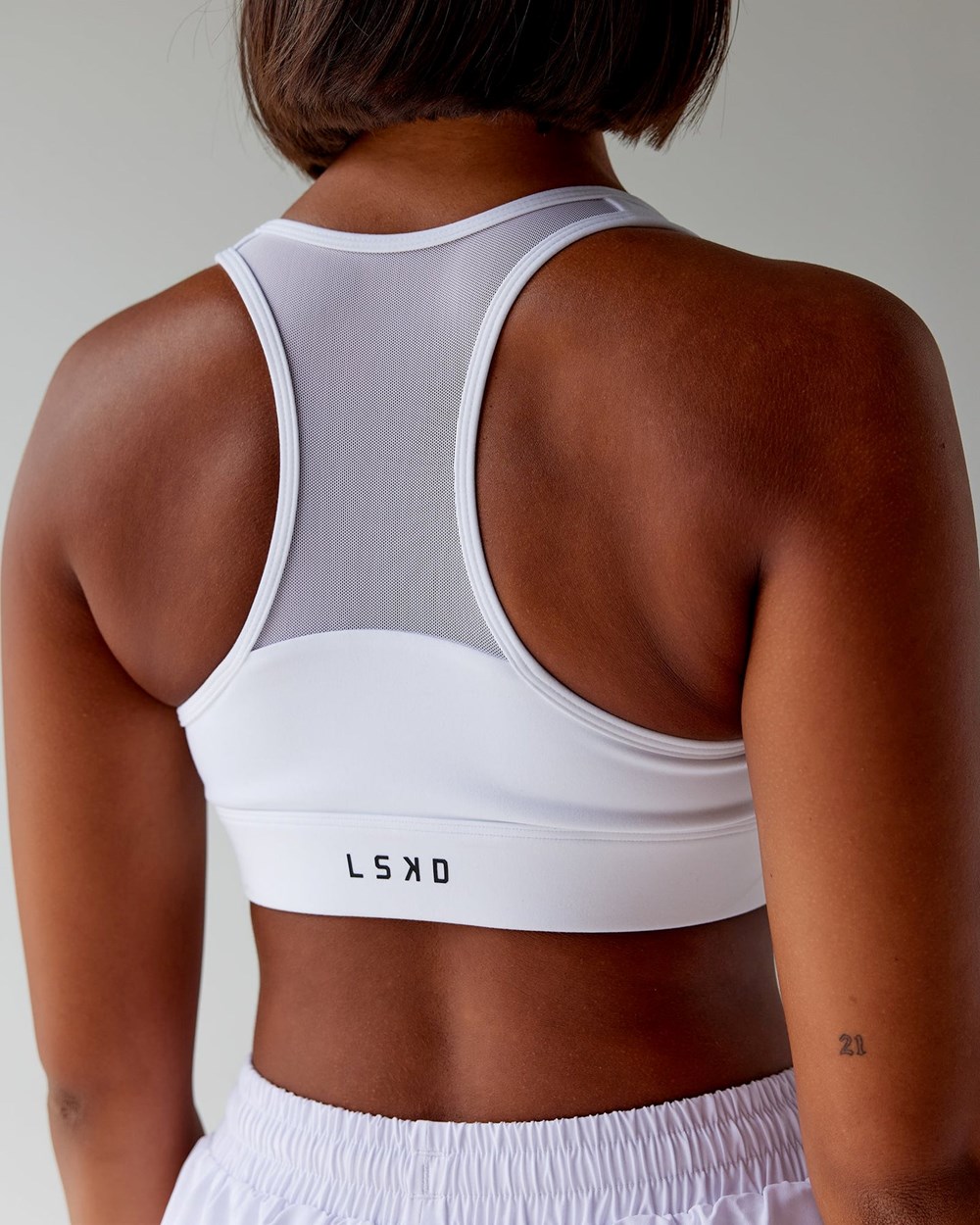 White LSKD Sprint Sports Bra | MD5307264