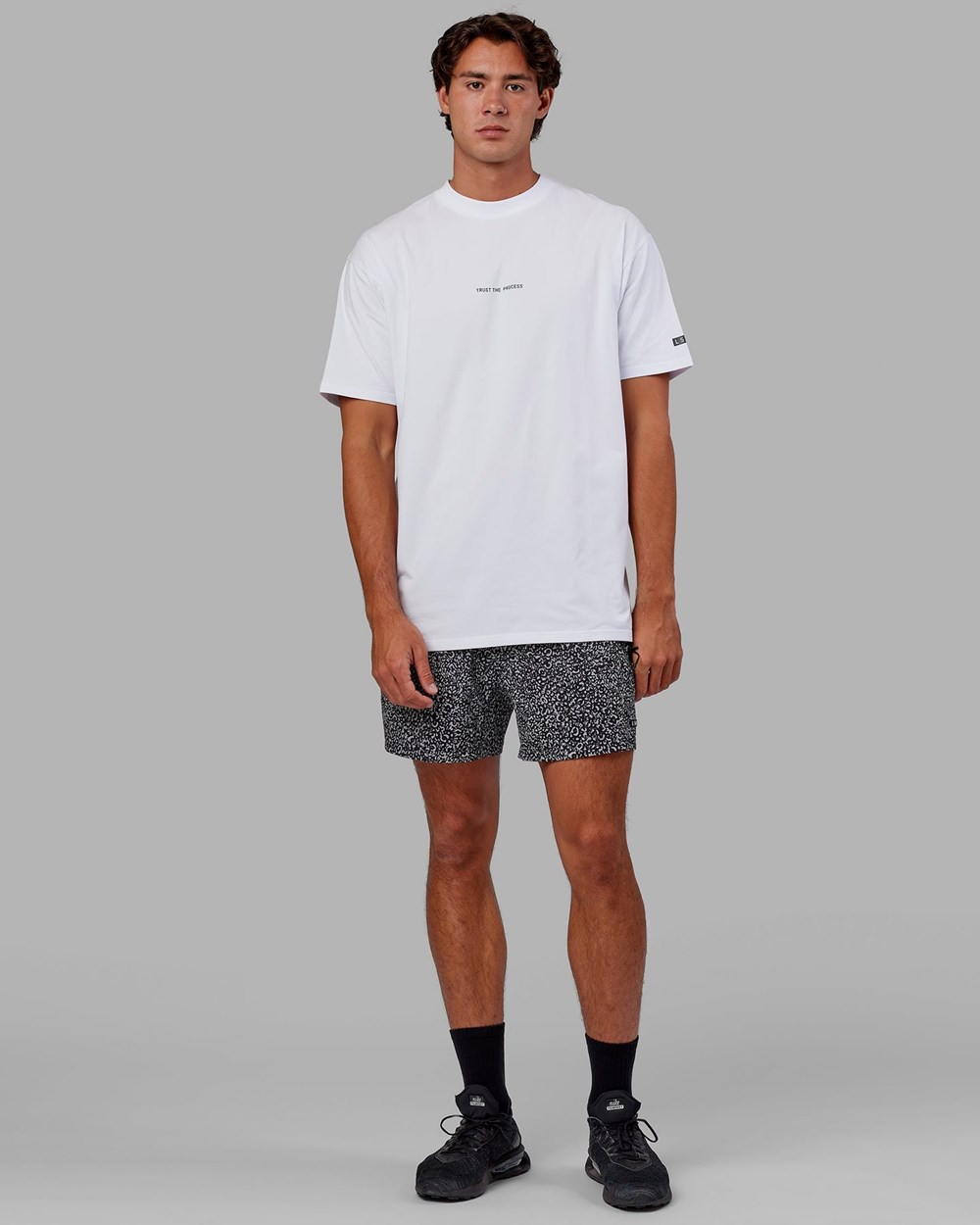 White LSKD Trust The Process FLXCotton Tee Longline Oversize | UA1920856