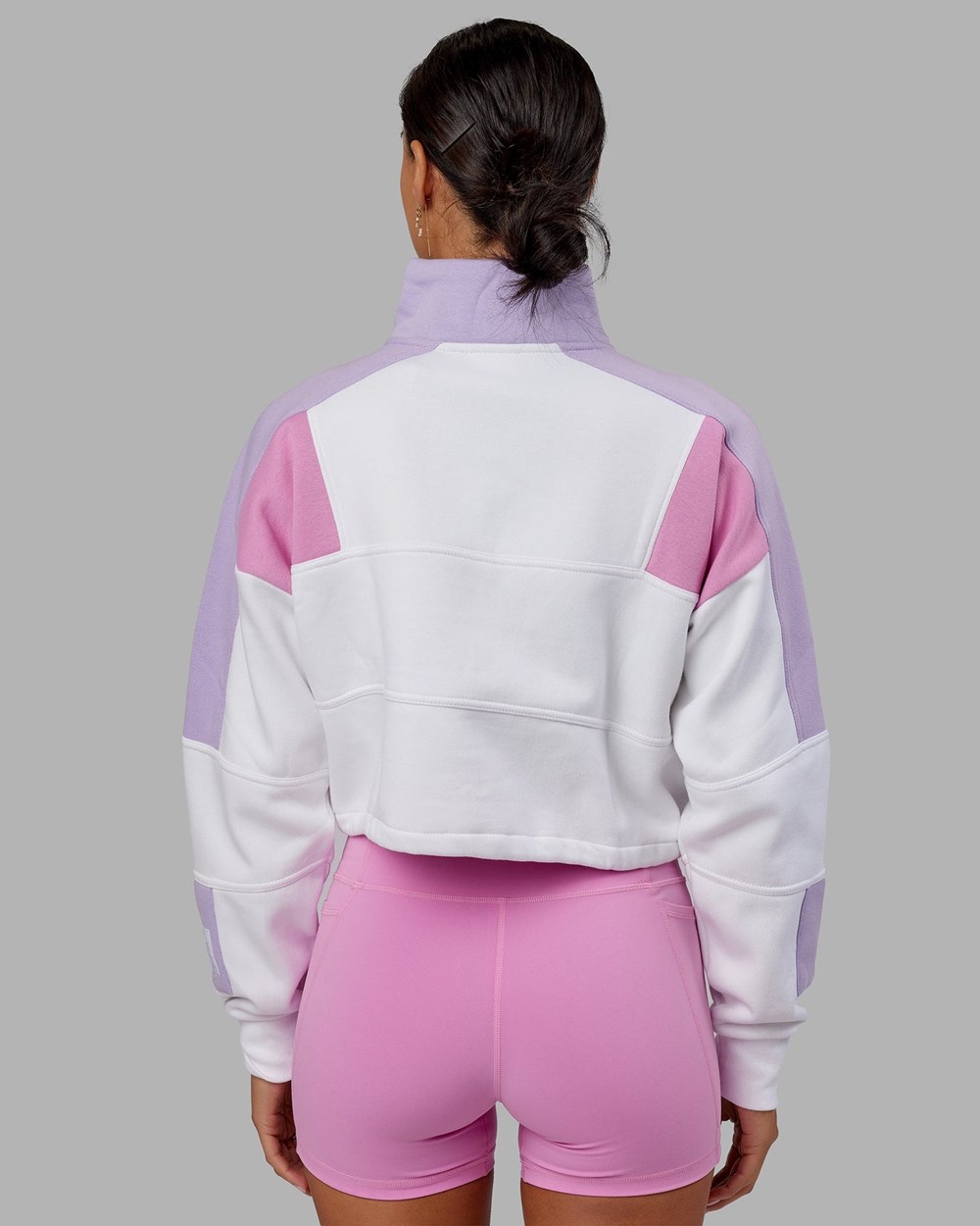 White / Lilac LSKD Slam Quarter Zip Sweater | EH6387190