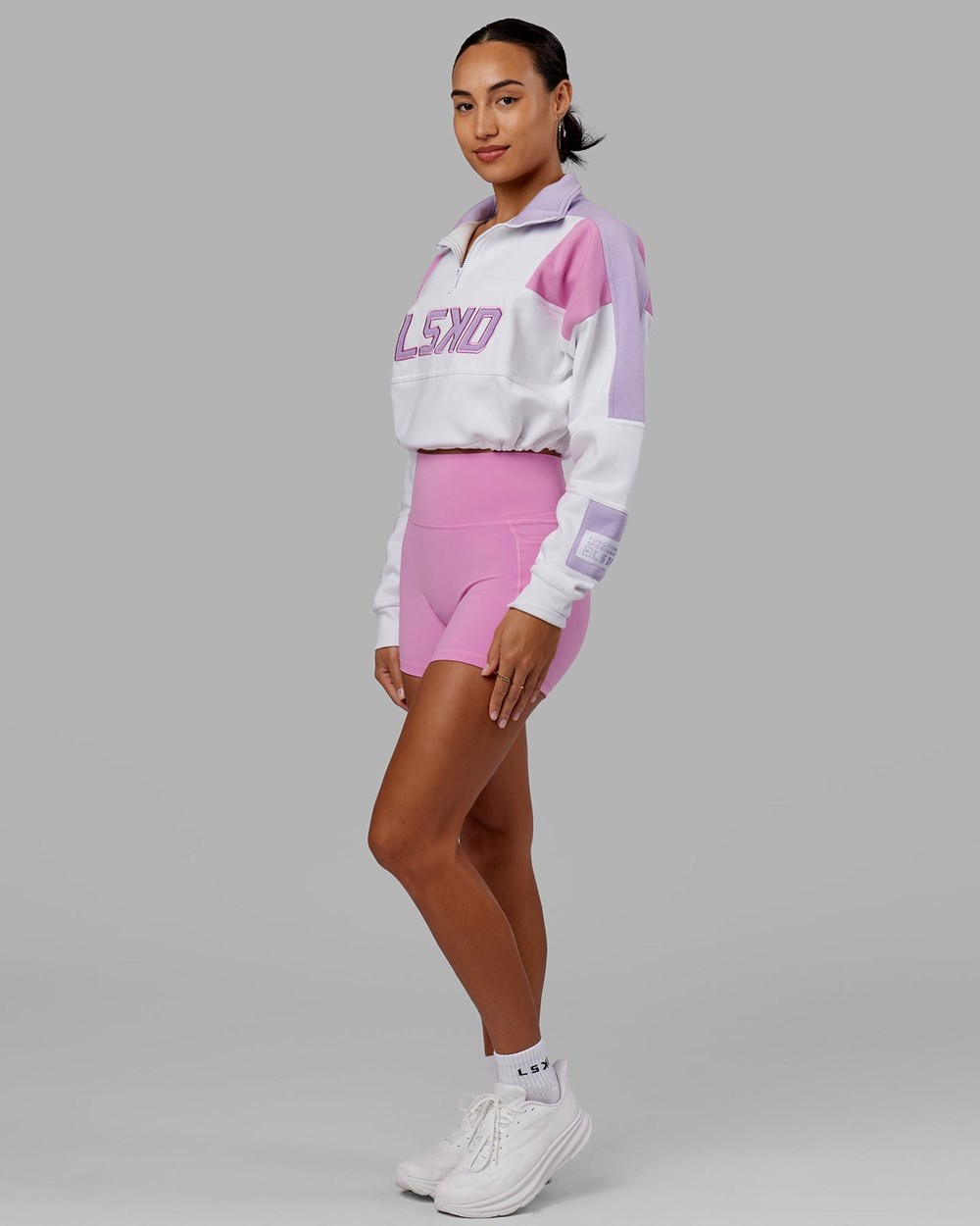 White / Lilac LSKD Slam Quarter Zip Sweater | EH6387190