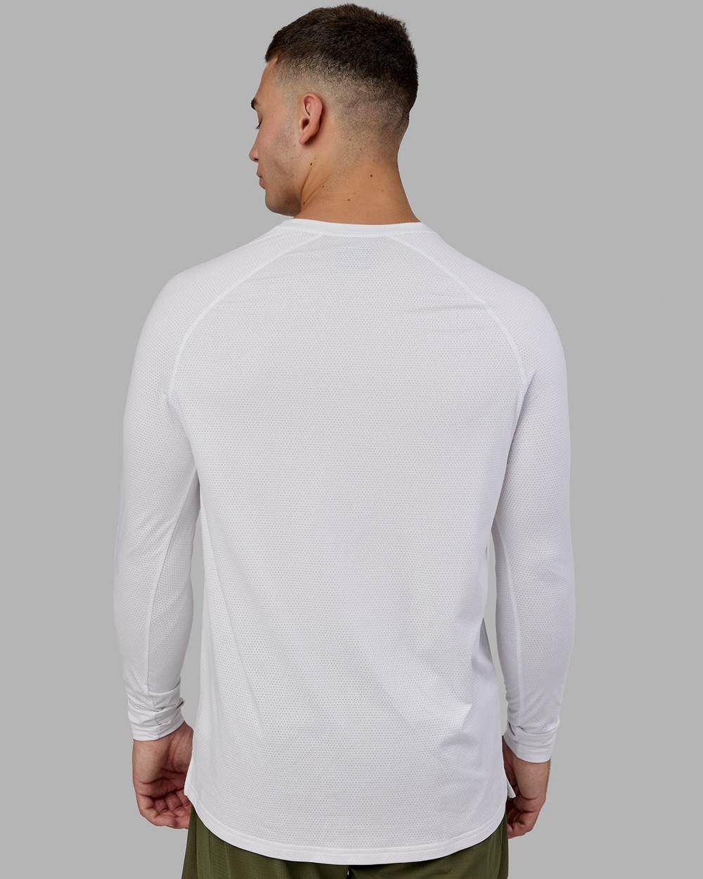 White Marl LSKD Perform VapourFLX LS Tee | CY1526843