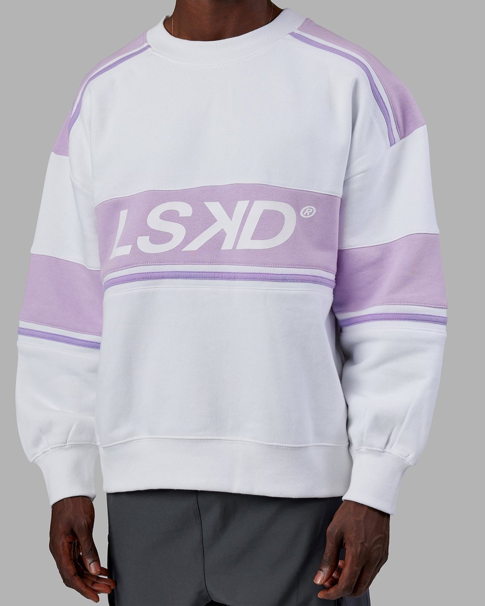 White / Pale Lilac LSKD A-Team Sweater Oversize | EQ3107256