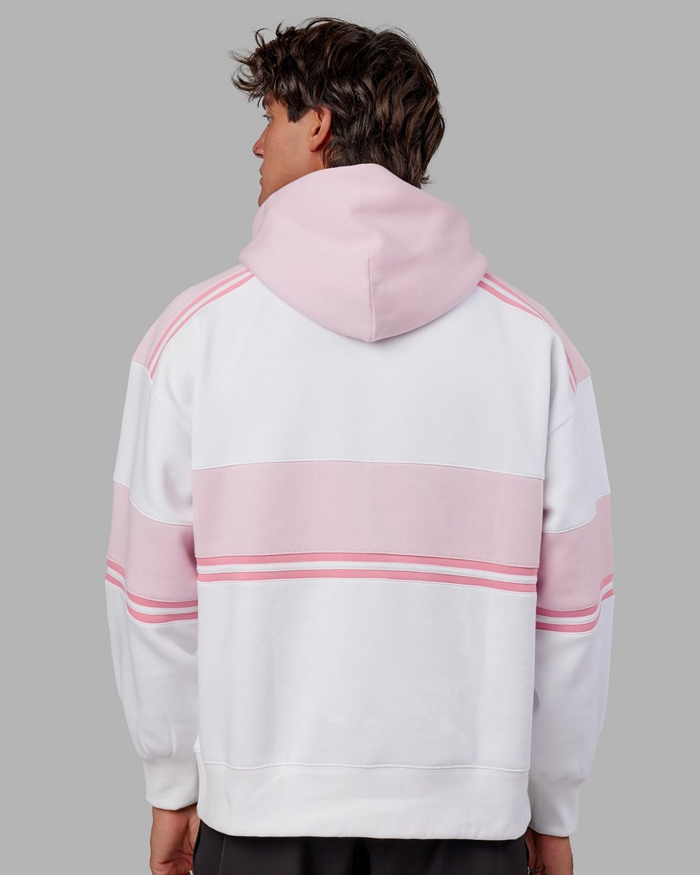 White / Petal Pink LSKD A-Team Hoodie Oversize | TX2458317