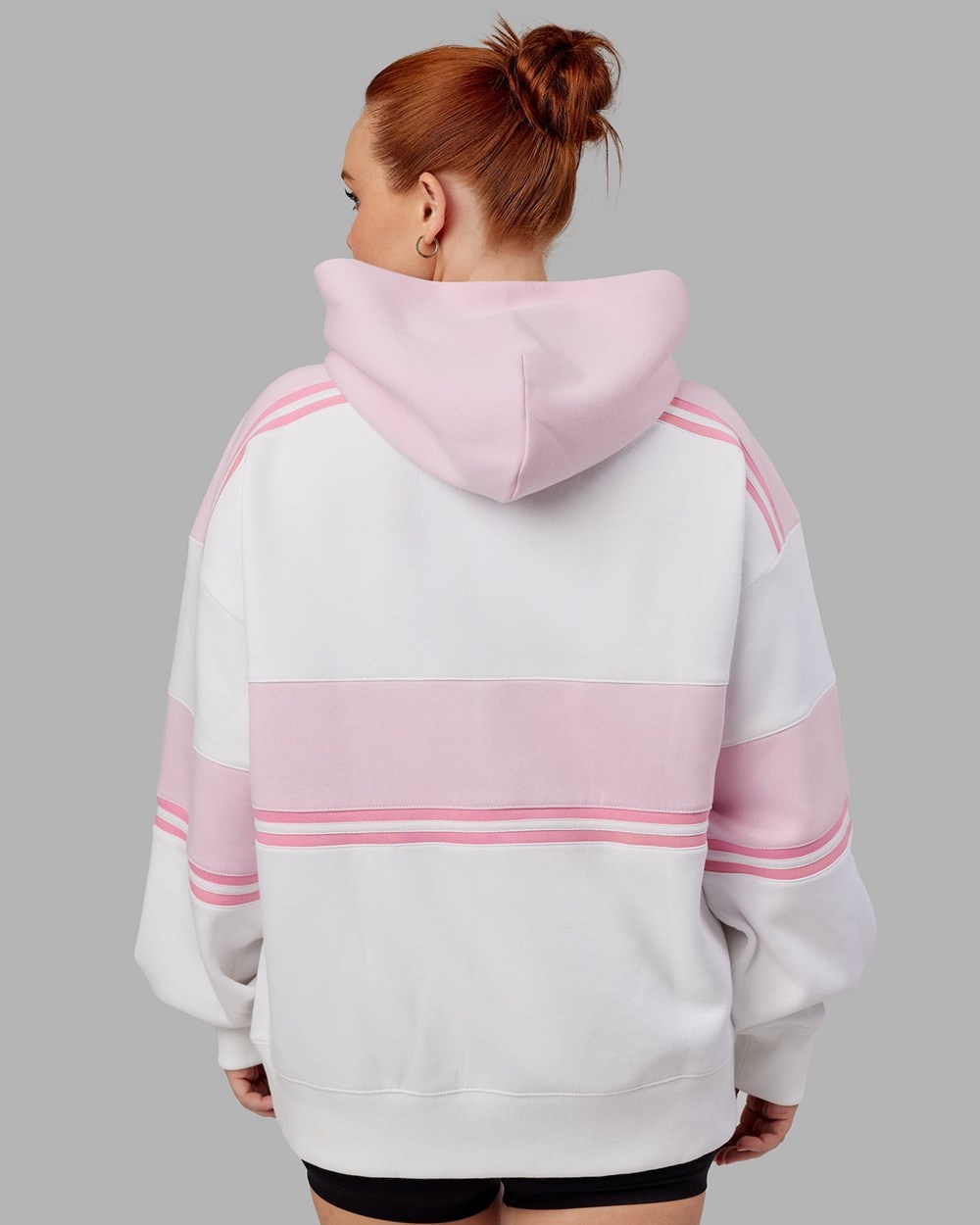 White / Petal Pink LSKD A-Team Hoodie Oversize | WC2163079