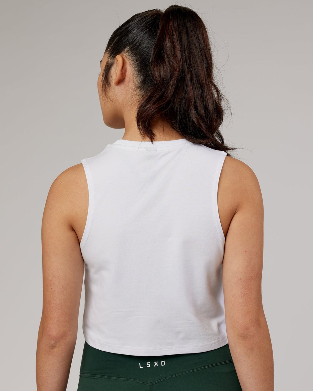 White / Pineneedle LSKD Agile FLXCotton Tank | KL7861203