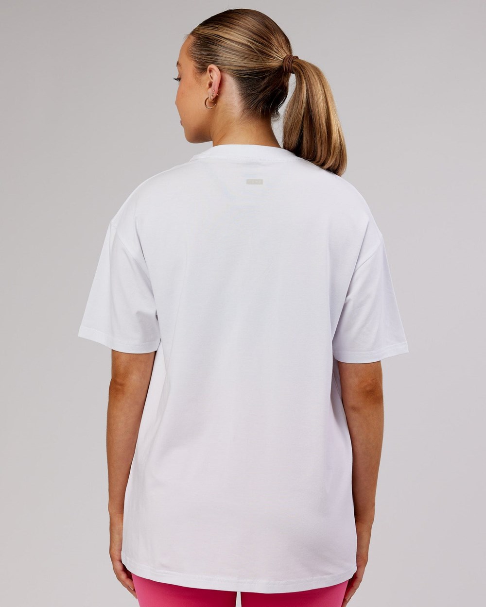 White / Pink LSKD Iconic FLXCotton Tee Oversize | DK2830694