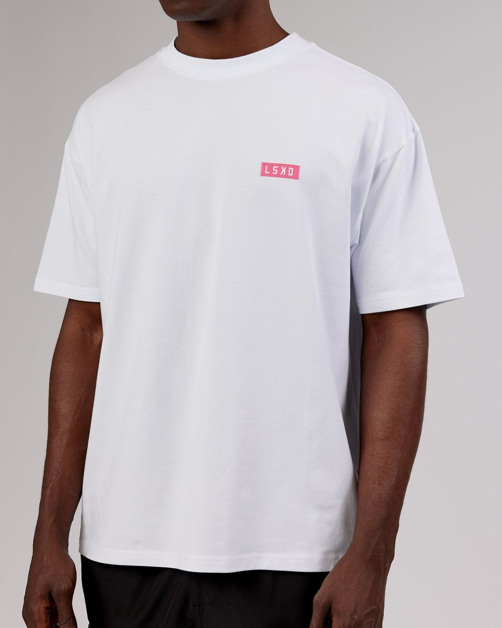 White / Pink LSKD Iconic FLXCotton Tee Oversize | QD8057914